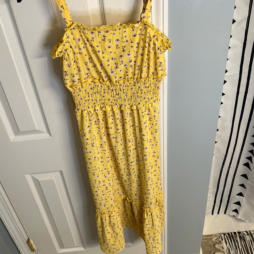Yellow floral dress